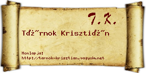 Tárnok Krisztián névjegykártya