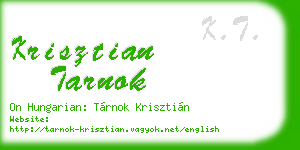 krisztian tarnok business card