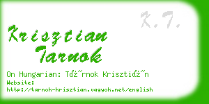 krisztian tarnok business card